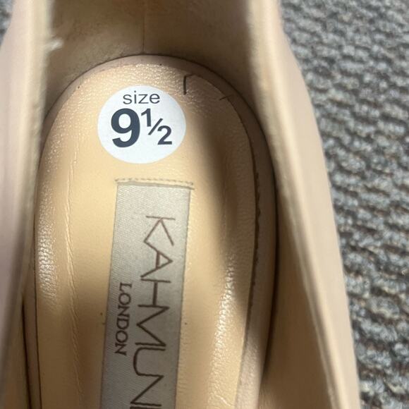 Kahmune Nude Becky Napa Leather Classic 70mm Pointed Toe Comfort Pump New 40 - Picture 8 of 9